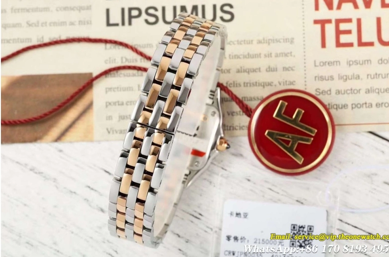 Secrete Ladies Brown Quartz Dia De SS AF RG 22mm Panthere Dial 1202